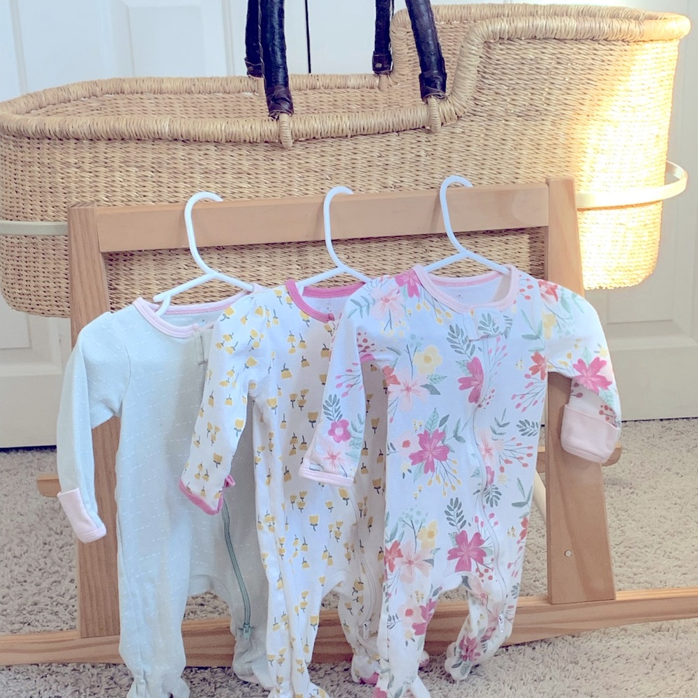 3 baby Girl sleepers